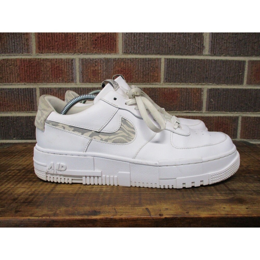 Nike Women Air Force 1 Low Pixel SE White Zebra DH9632-100 Shoe Sneakers Size 11